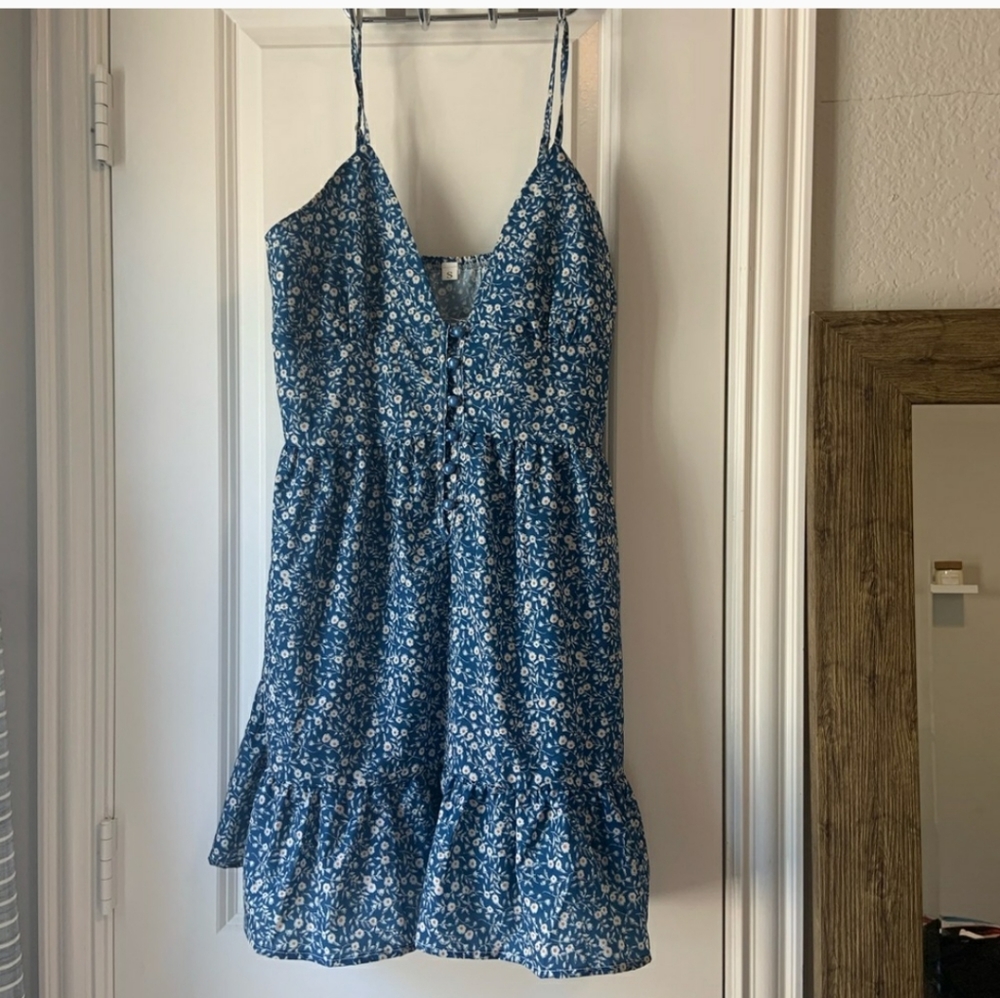 New Blue Floral Dress from Shein